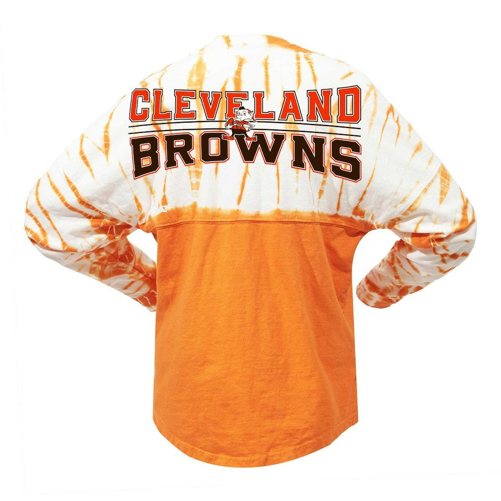 Cleveland Browns Women's Vintage Bamboo Spirit Jersey Long Sleeve T-Shirt Orange