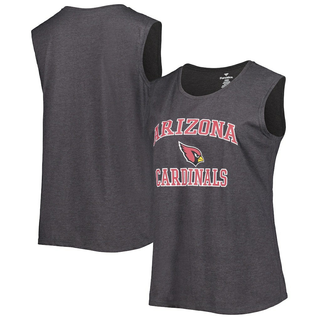 Arizona Cardinals Women's Plus Size Tank Top Heather Charcoal