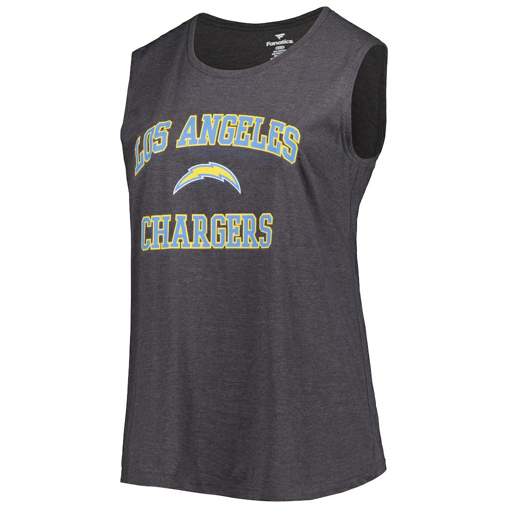 Los Angeles Chargers Women's Plus Size Tank Top Heather Charcoal