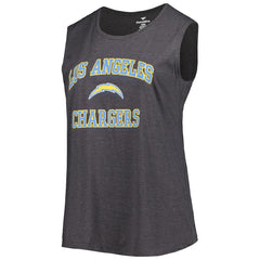 Los Angeles Chargers Women's Plus Size Tank Top Heather Charcoal