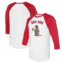 Boston Red Sox Tiny Turnip Women's Kate 3/4-Sleeve Raglan T-Shirt - White/Red T-shirts