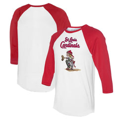 St. Louis Cardinals Tiny Turnip Women's Kate 3/4-Sleeve Raglan T-Shirt - White/Red T-shirts