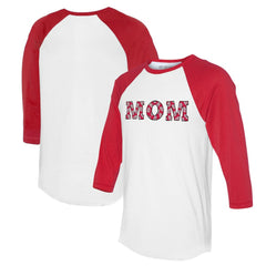 St. Louis Cardinals Tiny Turnip Women's Logo Mom 3/4-Sleeve Raglan T-Shirt - White/Red T-shirts