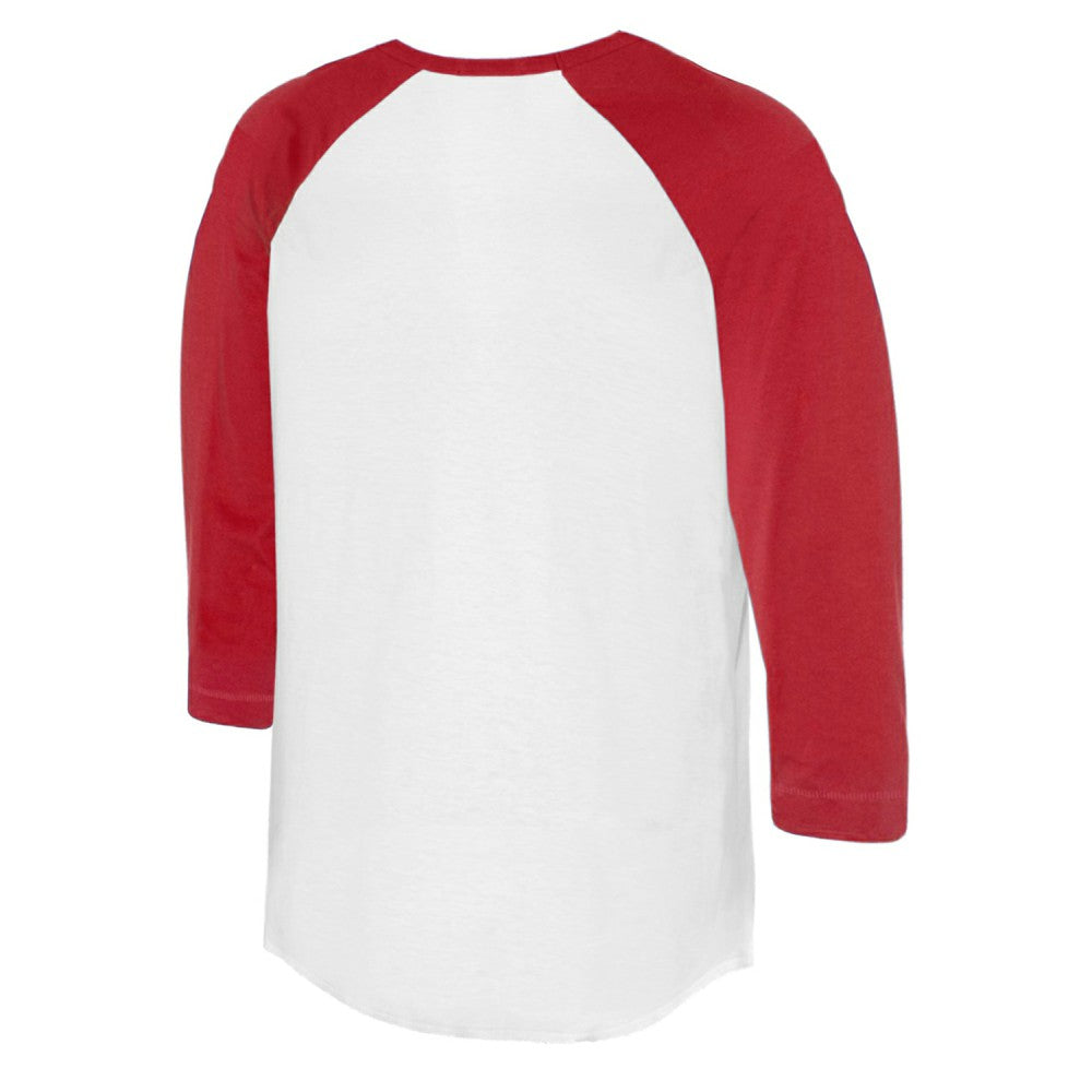 Cincinnati Reds Tiny Turnip Women's Nacho Helmet 3/4-Sleeve Raglan T-Shirt - White/Red T-shirts