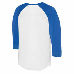 Chicago Cubs Tiny Turnip Women's Peace Love Baseball 3/4-Sleeve Raglan T-Shirt - White/Royal T-shirts