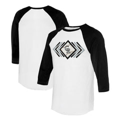 Colorado Rockies Tiny Turnip Women's Prism Arrows 3/4-Sleeve Raglan T-Shirt - White T-shirts