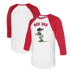 Boston Red Sox Tiny Turnip Women's Slugger 3/4-Sleeve Raglan T-Shirt - White/Red T-shirts