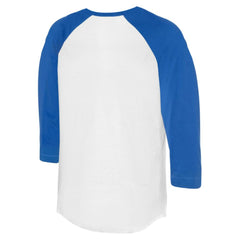 Chicago Cubs Tiny Turnip Women's Slugger 3/4-Sleeve Raglan T-Shirt - White/Royal T-shirts
