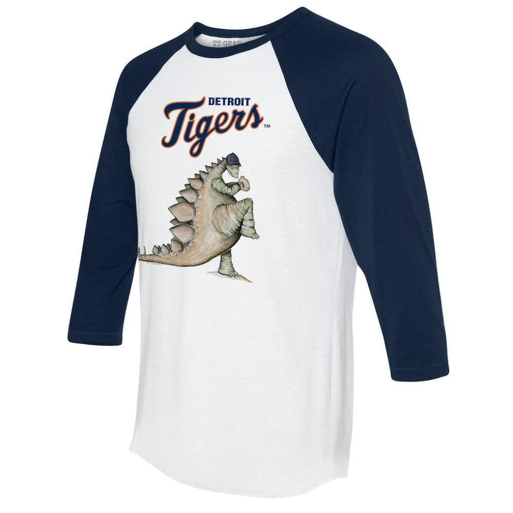 Detroit Tigers Tiny Turnip Unisex Stega 3/4-Sleeve Raglan T-Shirt - White/Navy T-shirts