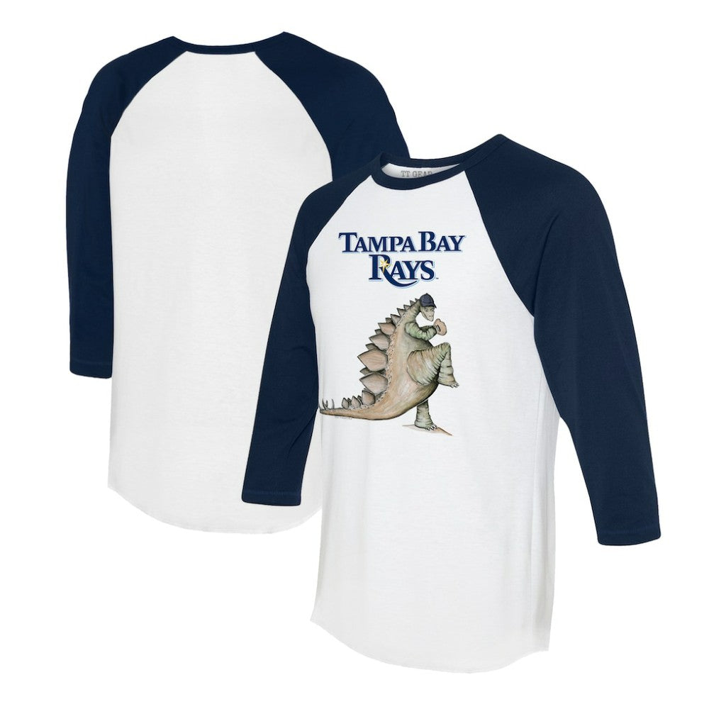 Tampa Bay Rays Tiny Turnip Unisex Stega 3/4-Sleeve Raglan T-Shirt - White/Navy T-shirts