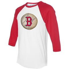 Boston Red Sox Tiny Turnip Unisex Stitched Baseball 3/4-Sleeve Raglan T-Shirt - White/Red T-shirts