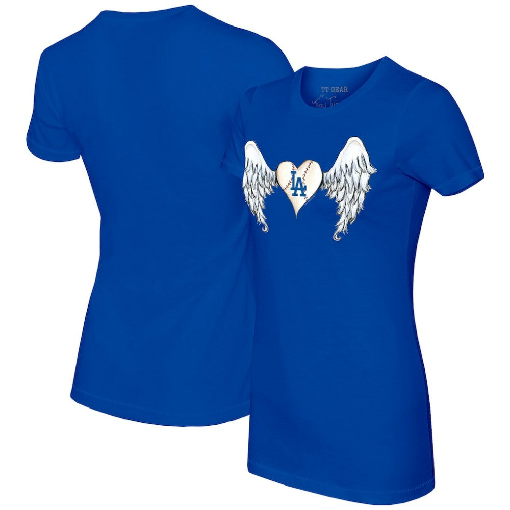 Los Angeles Dodgers Tiny Turnip Women's Angel Wings T-Shirt - Royal T-shirts