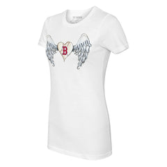 Boston Red Sox Tiny Turnip Women's Angel Wings T-Shirt - White T-shirts