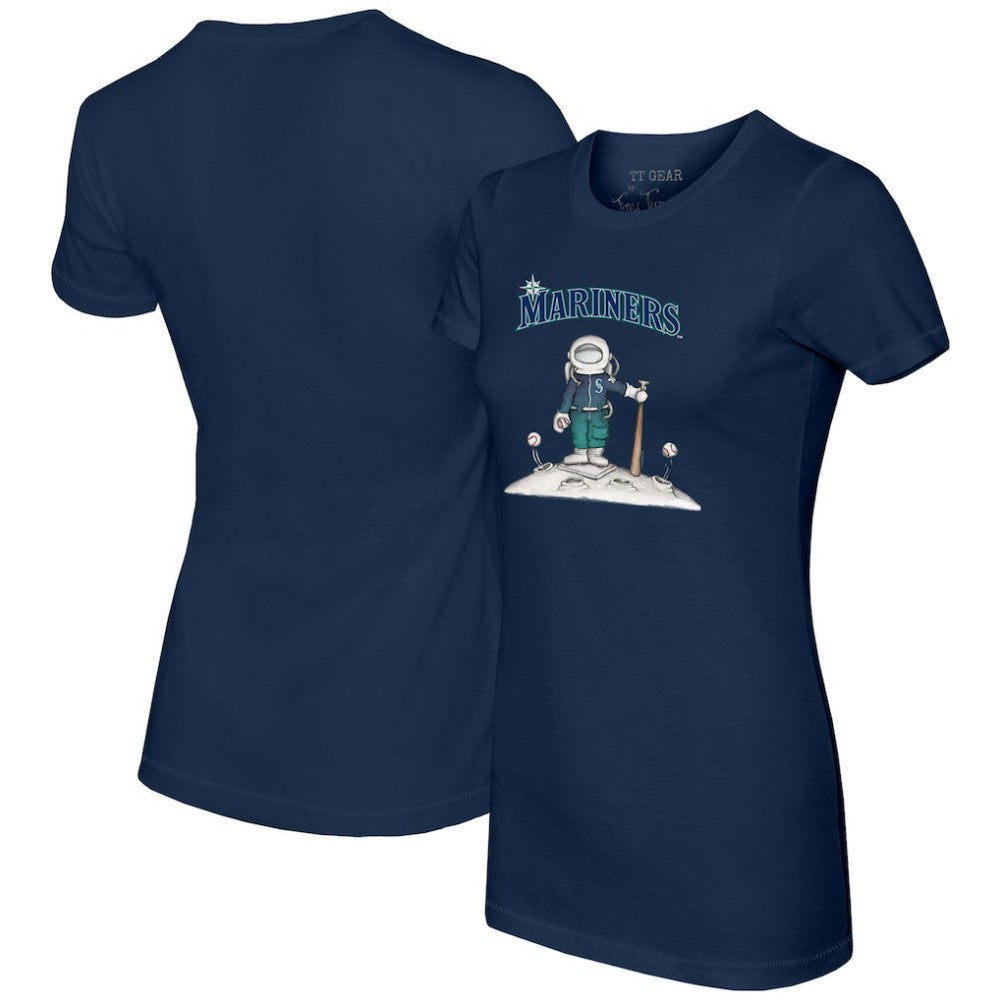 Seattle Mariners Tiny Turnip Women's Astronaut T-Shirt - Navy T-shirts