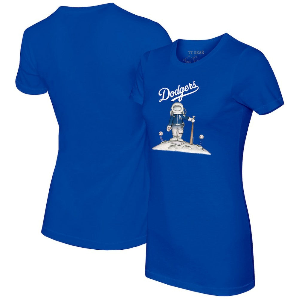 Los Angeles Dodgers Tiny Turnip Women's Astronaut T-Shirt - Royal T-shirts