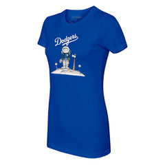 Los Angeles Dodgers Tiny Turnip Women's Astronaut T-Shirt - Royal T-shirts