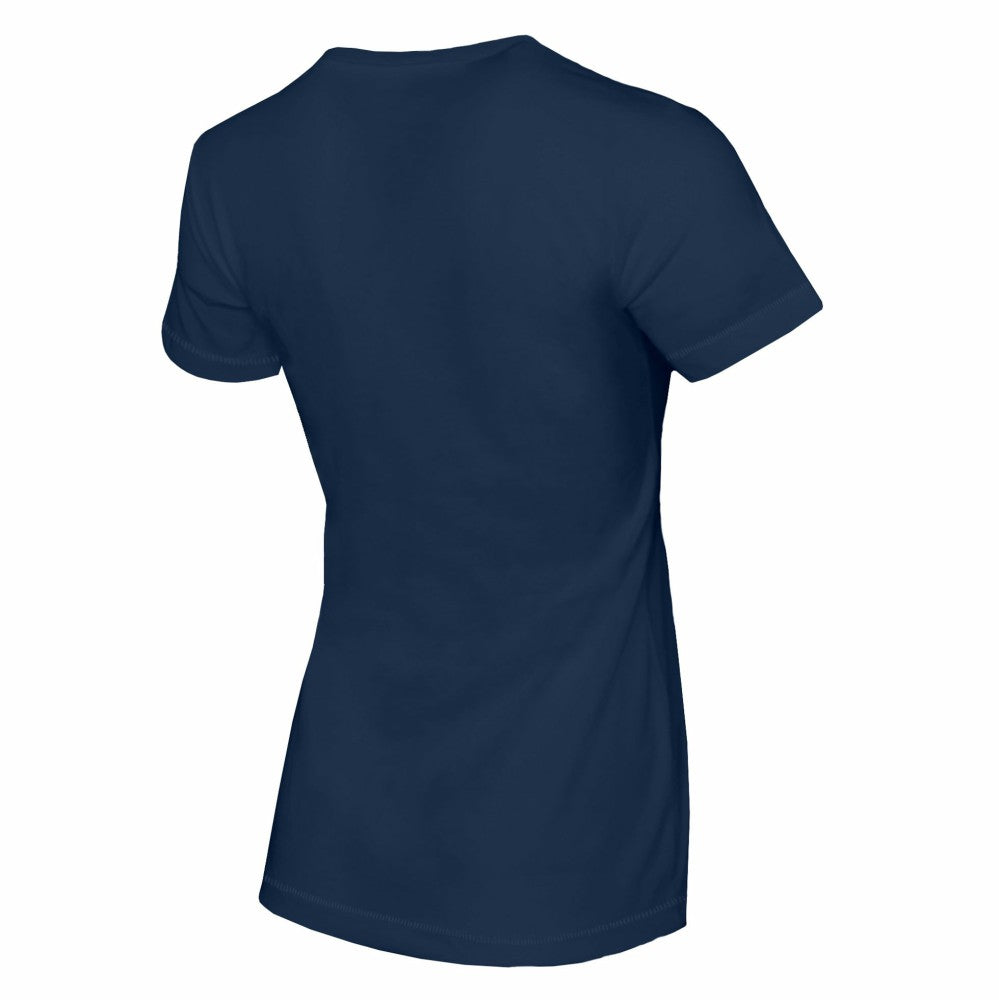 Milwaukee Brewers Tiny Turnip Women's Blooming Baseballs T-Shirt - Navy T-shirts