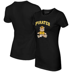 Pittsburgh Pirates Tiny Turnip Women's Teddy Boy T-Shirt - Black T-shirts