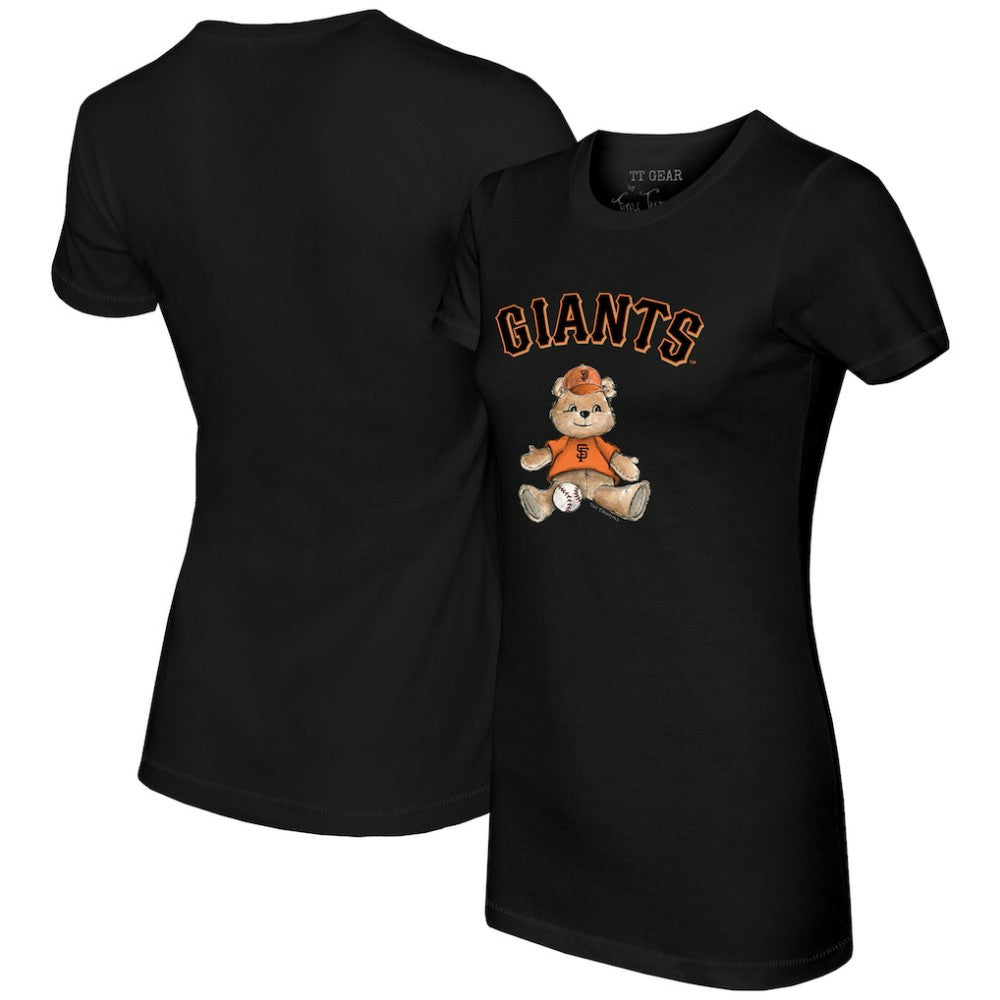 San Francisco Giants Tiny Turnip Women's Teddy Boy T-Shirt - Black T-shirts