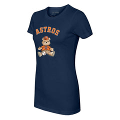 Houston Astros Tiny Turnip Women's Teddy Boy T-Shirt - Navy T-shirts