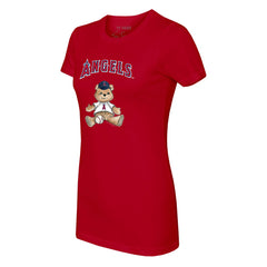 Los Angeles Angels Tiny Turnip Women's Teddy Boy T-Shirt - Red T-shirts