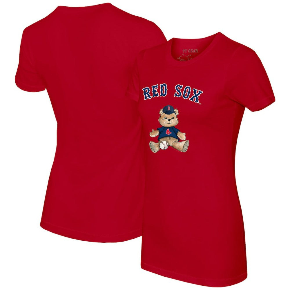 Boston Red Sox Tiny Turnip Women's Teddy Boy T-Shirt - Red T-shirts