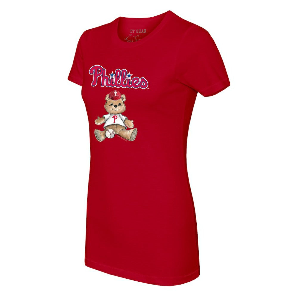 Philadelphia Phillies Tiny Turnip Women's Teddy Boy T-Shirt - Red T-shirts