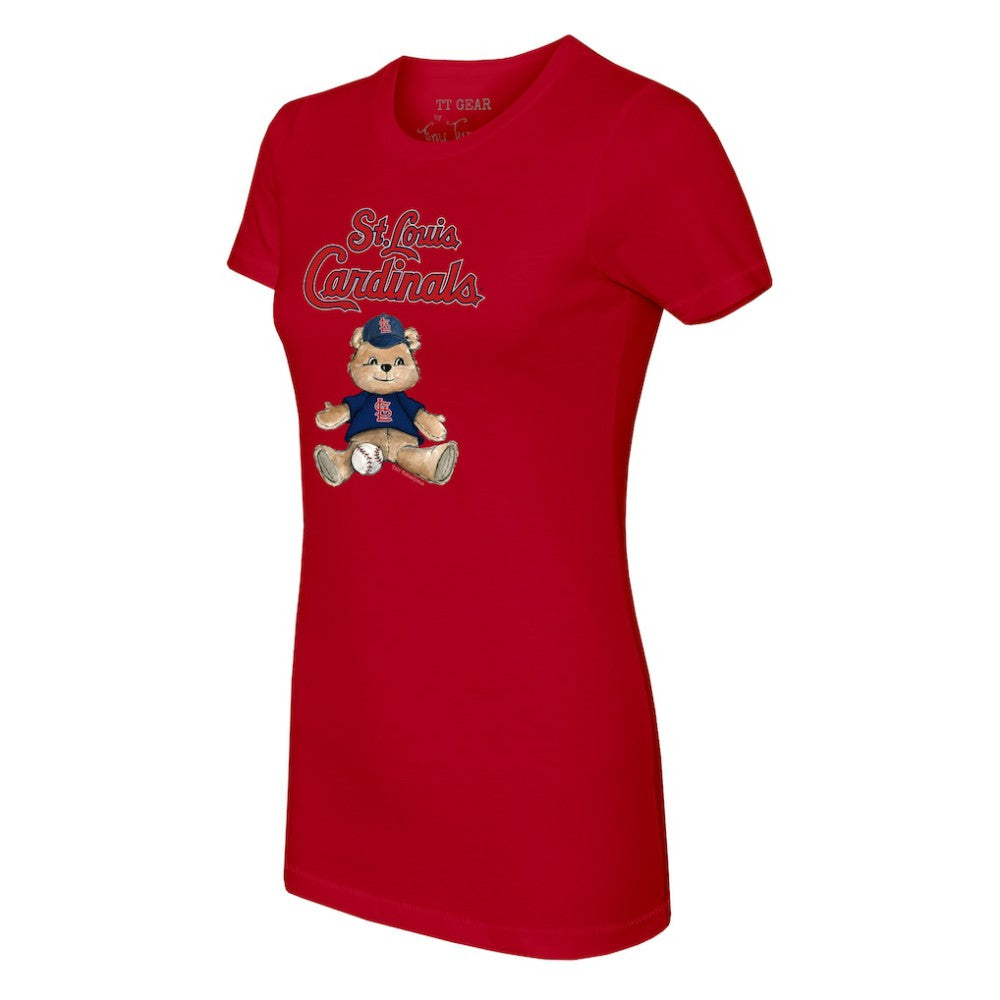 St. Louis Cardinals Tiny Turnip Women's Teddy Boy T-Shirt - Red T-shirts