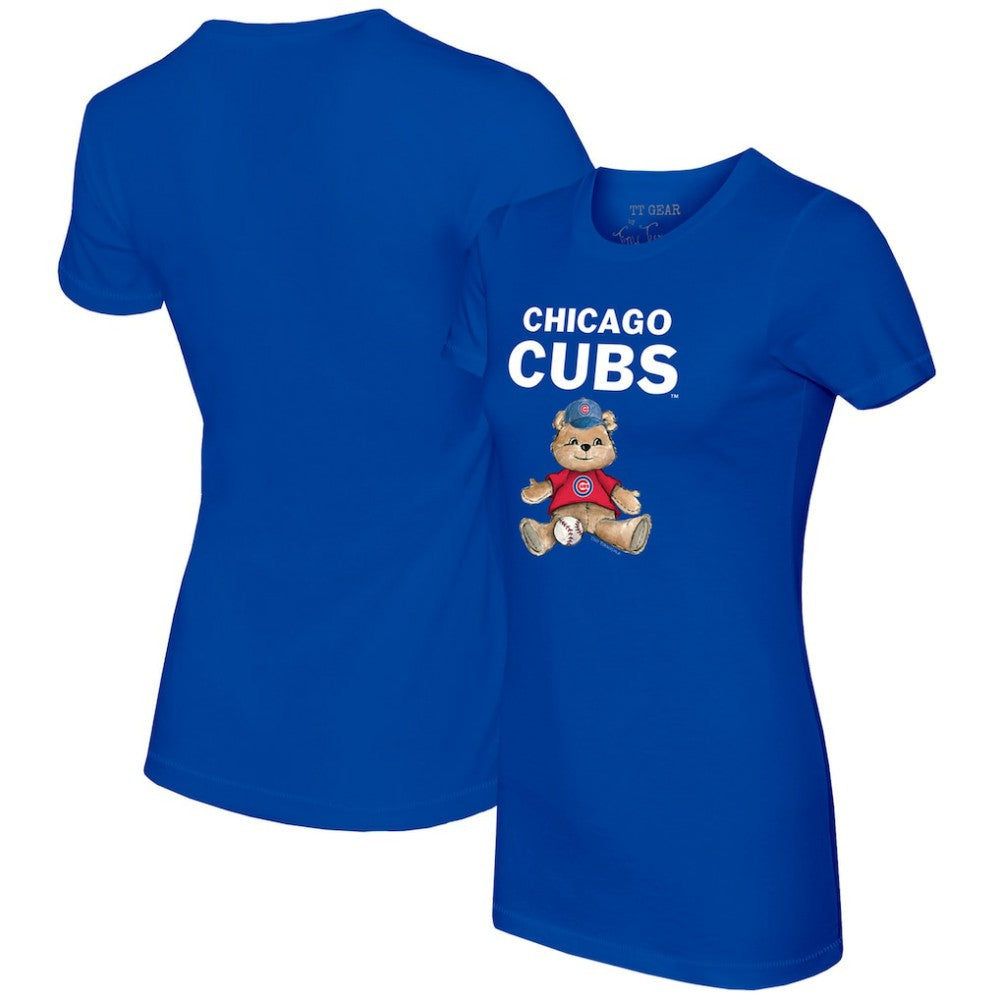 Chicago Cubs Tiny Turnip Women's Teddy Boy T-Shirt - Royal T-shirts