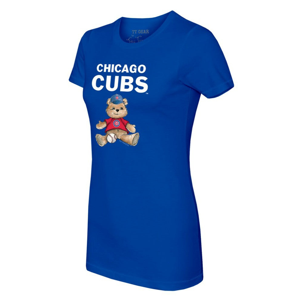 Chicago Cubs Tiny Turnip Women's Teddy Boy T-Shirt - Royal T-shirts