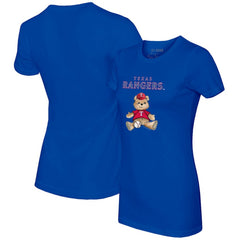 Texas Rangers Tiny Turnip Women's Teddy Boy T-Shirt - Royal T-shirts