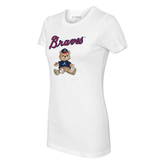 Atlanta Braves Tiny Turnip Women's Teddy Boy T-Shirt - White T-shirts