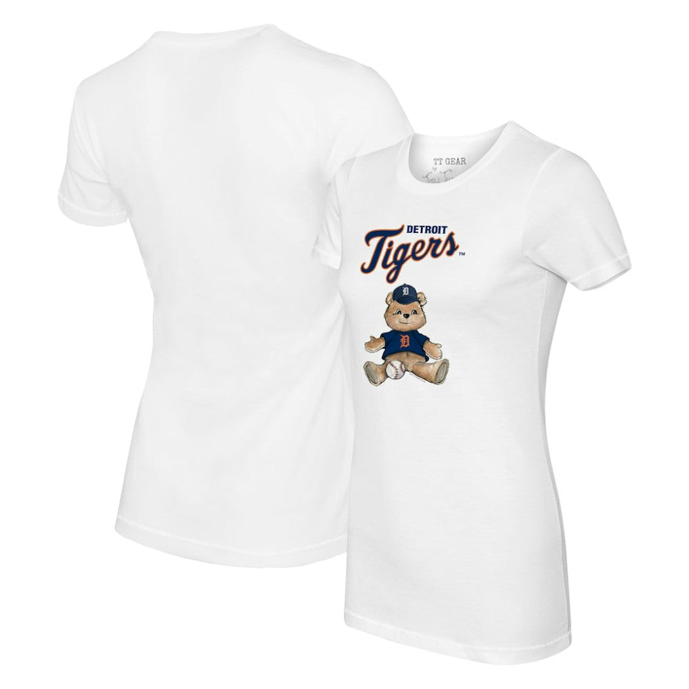 Detroit Tigers Tiny Turnip Women's Teddy Boy T-Shirt - White T-shirts