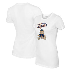 Detroit Tigers Tiny Turnip Women's Teddy Boy T-Shirt - White T-shirts