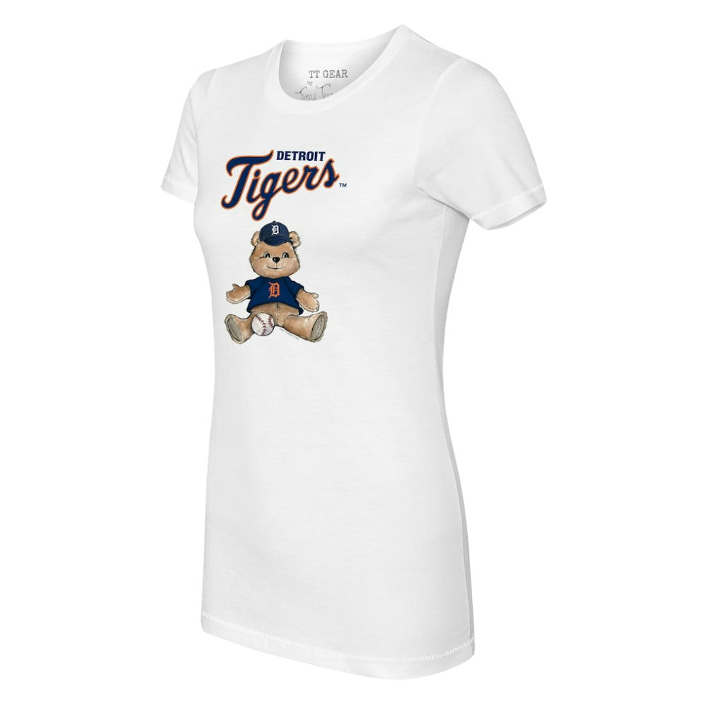 Detroit Tigers Tiny Turnip Women's Teddy Boy T-Shirt - White T-shirts