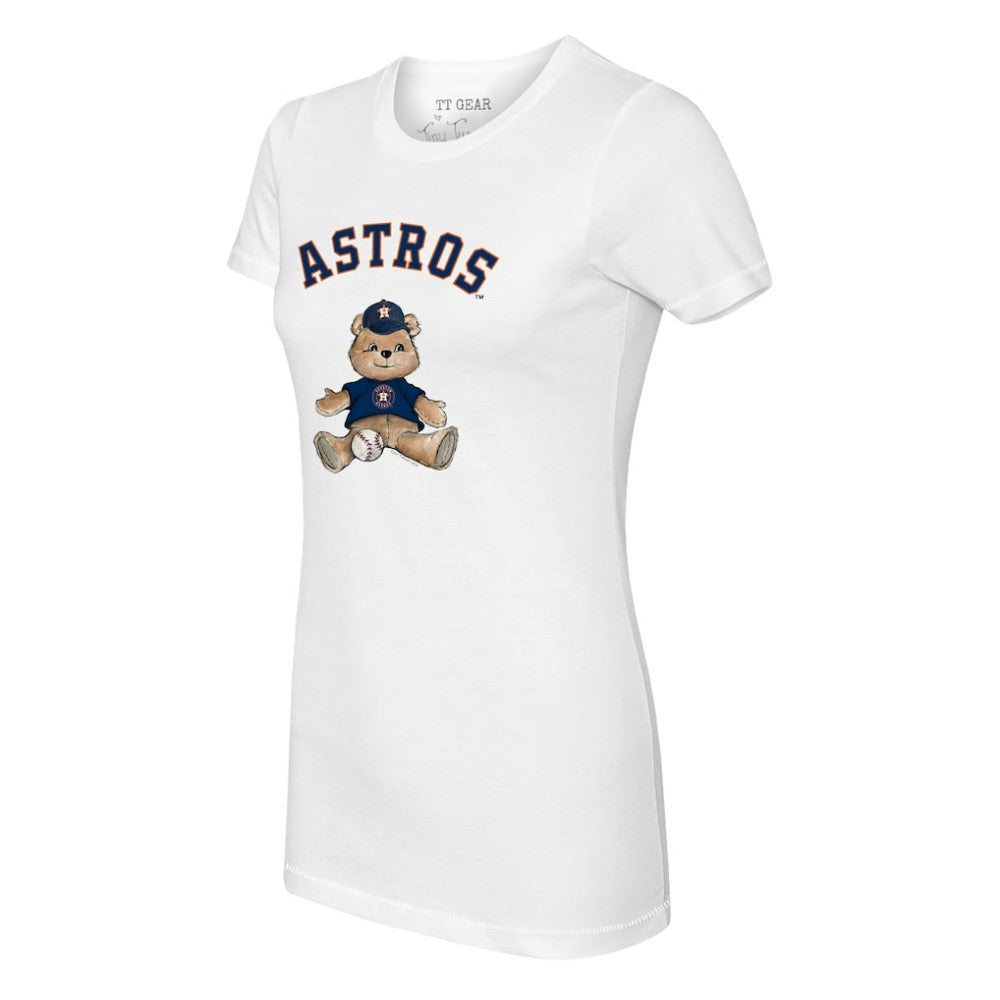 Houston Astros Tiny Turnip Women's Teddy Boy T-Shirt - White T-shirts