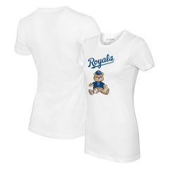 Kansas City Royals Tiny Turnip Women's Teddy Boy T-Shirt - White T-shirts