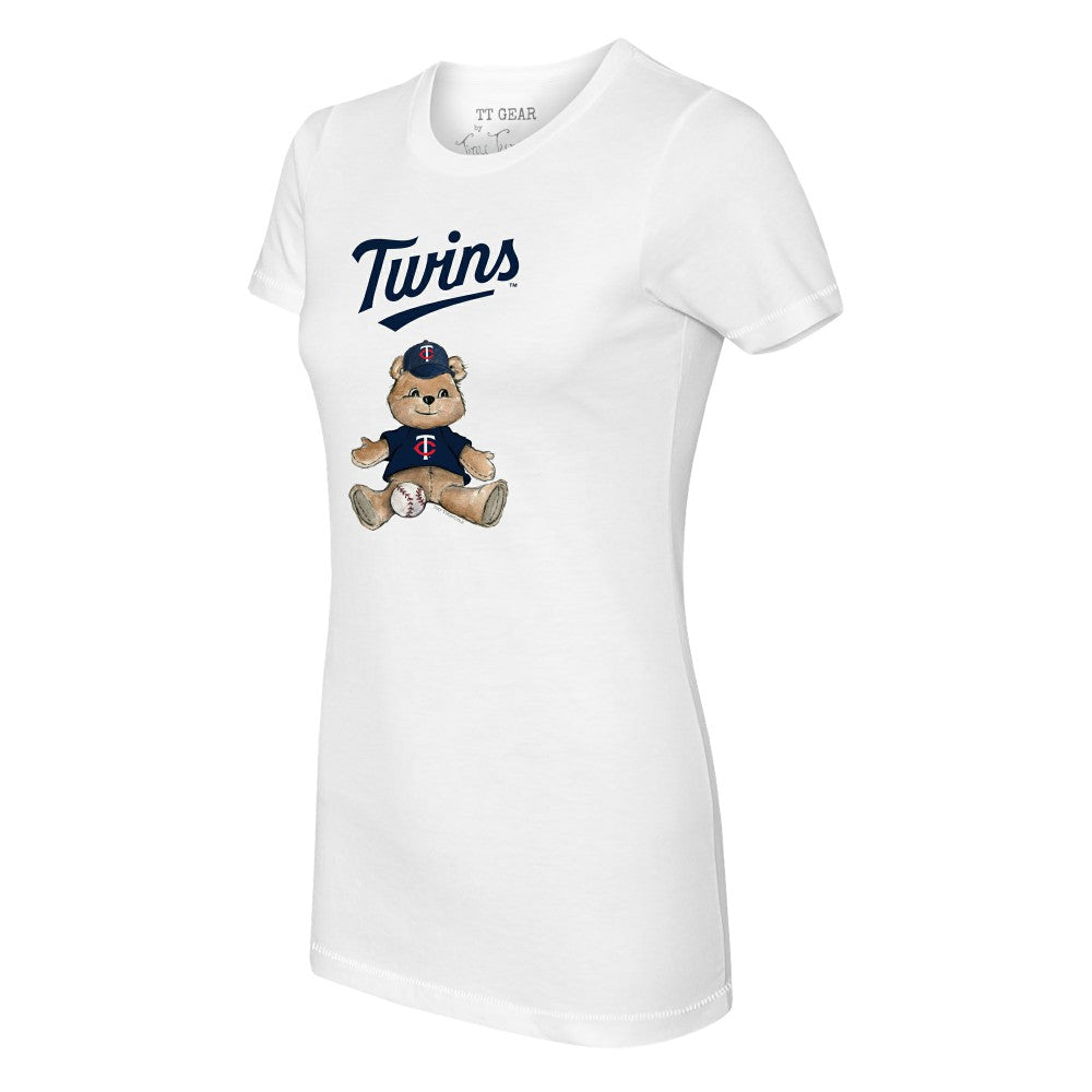Minnesota Twins Tiny Turnip Women's Teddy Boy T-Shirt - White T-shirts