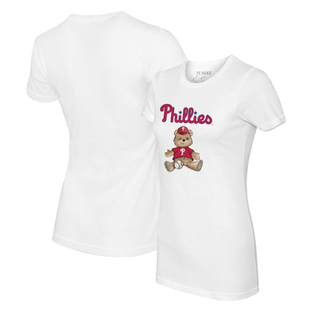 Philadelphia Phillies Tiny Turnip Women's Teddy Boy T-Shirt - White T-shirts