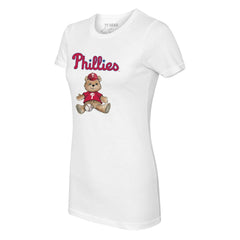 Philadelphia Phillies Tiny Turnip Women's Teddy Boy T-Shirt - White T-shirts