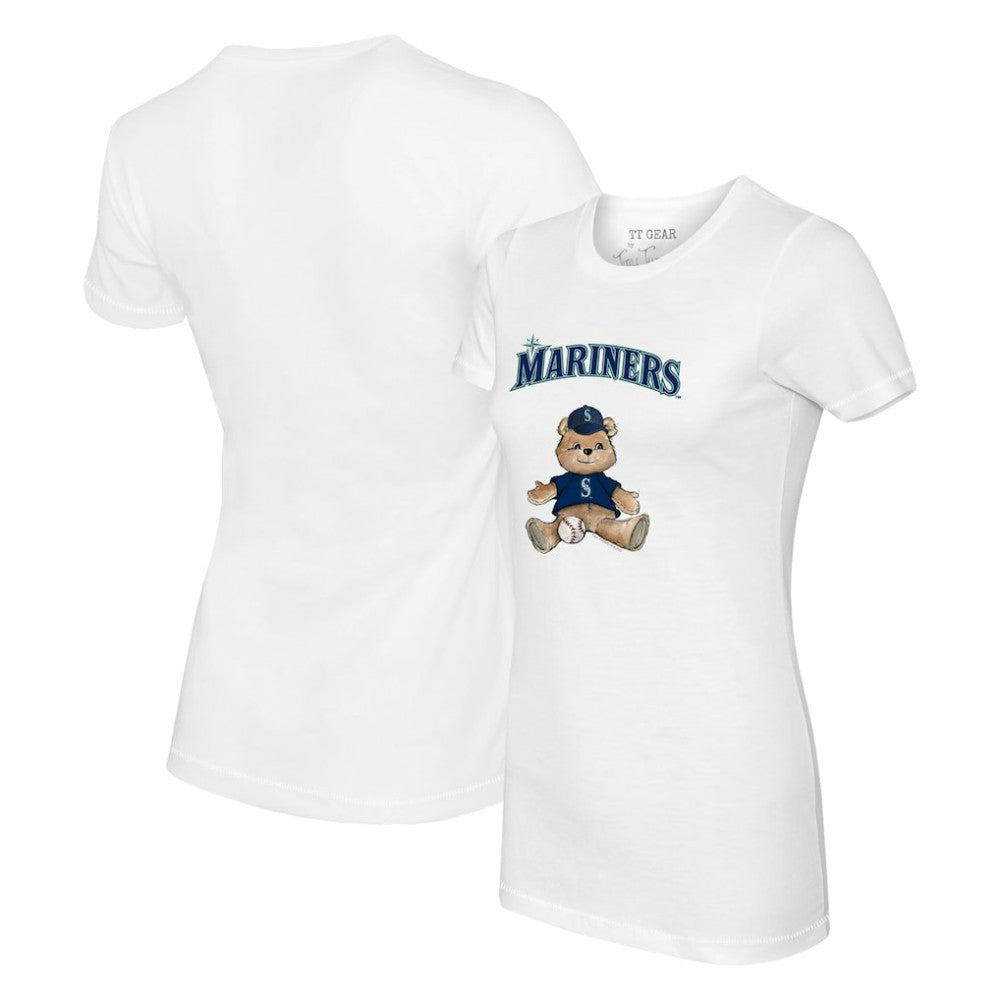 Seattle Mariners Tiny Turnip Women's Teddy Boy T-Shirt - White T-shirts