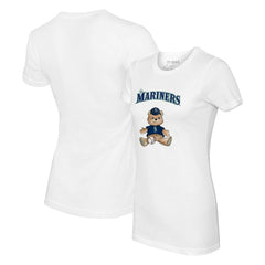 Seattle Mariners Tiny Turnip Women's Teddy Boy T-Shirt - White T-shirts
