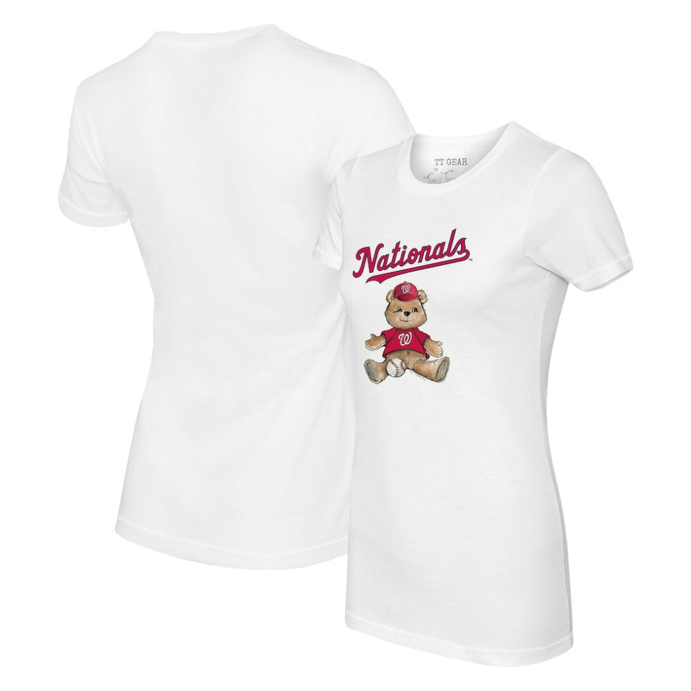 Washington Nationals Tiny Turnip Women's Teddy Boy T-Shirt - White T-shirts