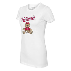 Washington Nationals Tiny Turnip Women's Teddy Boy T-Shirt - White T-shirts