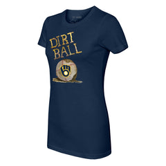 Milwaukee Brewers Tiny Turnip Women's Dirt Ball T-Shirt - Navy T-shirts