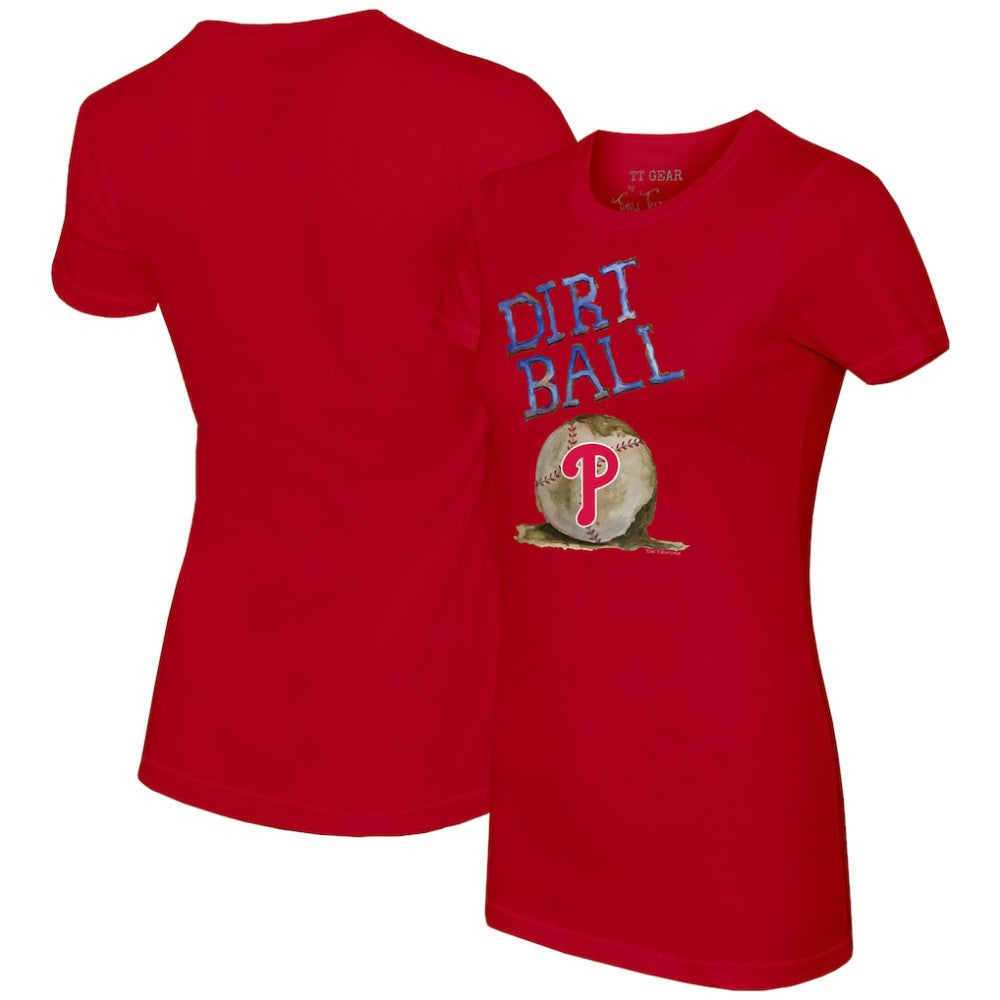 Philadelphia Phillies Tiny Turnip Women's Dirt Ball T-Shirt - Red T-shirts
