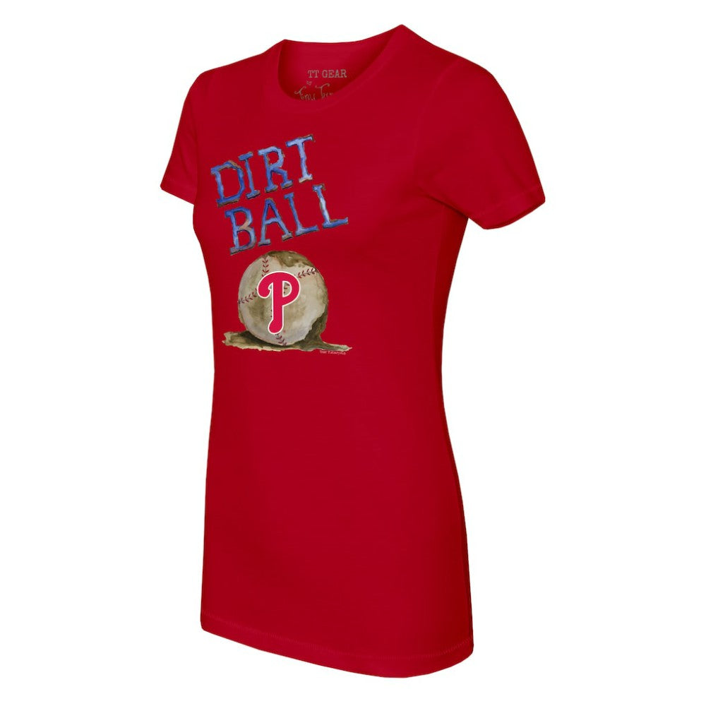 Philadelphia Phillies Tiny Turnip Women's Dirt Ball T-Shirt - Red T-shirts