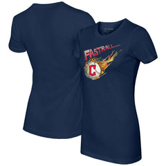 Cleveland Guardians Tiny Turnip Women's Fastball T-Shirt - Navy T-shirts