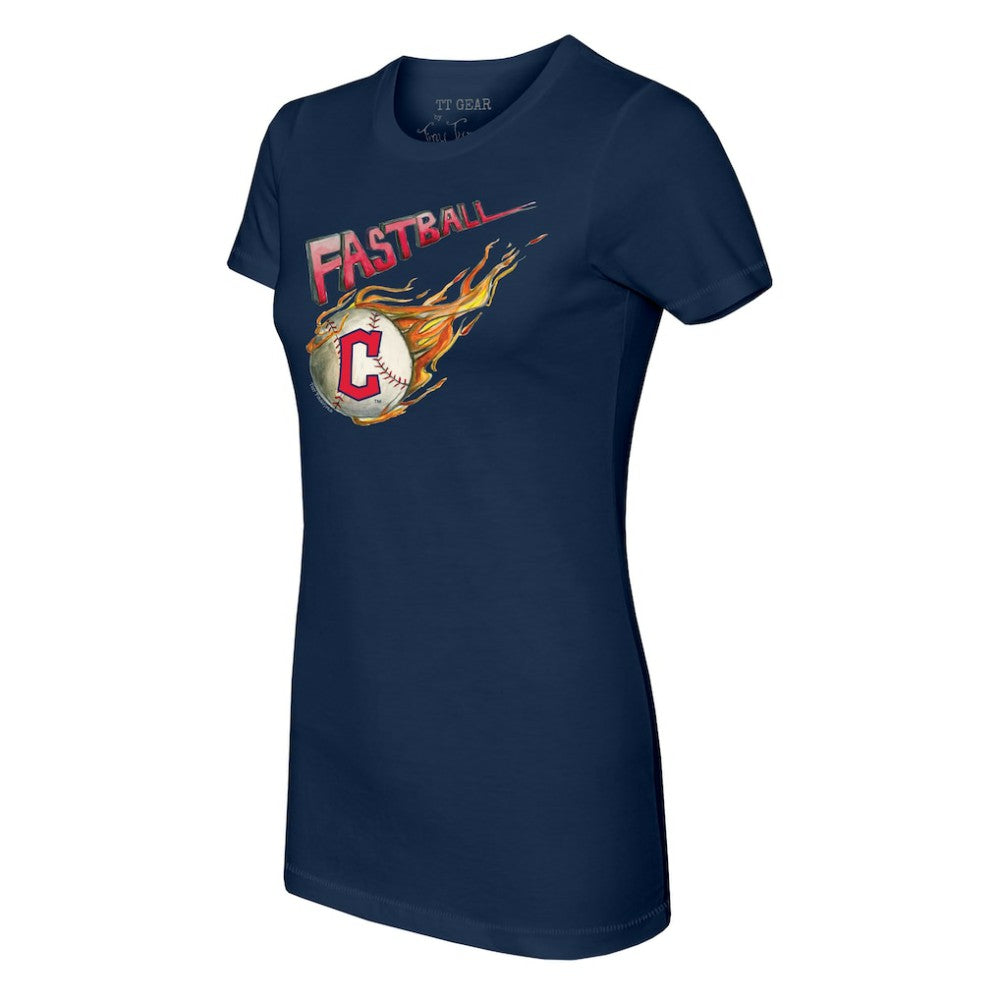 Cleveland Guardians Tiny Turnip Women's Fastball T-Shirt - Navy T-shirts