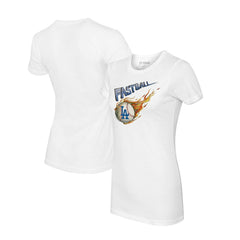 Los Angeles Dodgers Tiny Turnip Women's Fastball T-Shirt - White T-shirts